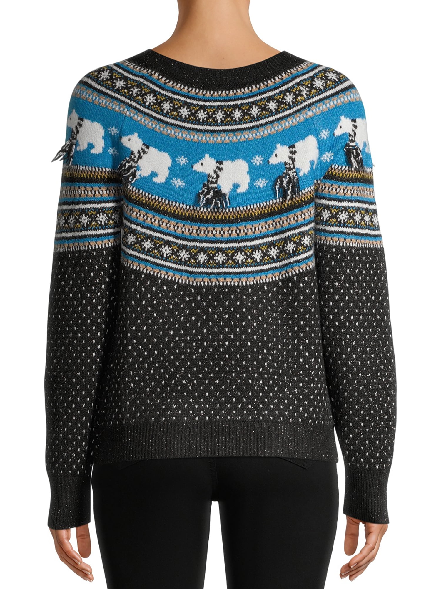 Holiday Time Women's Fair Isle Holiday Sweater