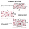 thumbnail image 5 of Universal Fit Accordion Auto Sunshade Windshield Sunshade 55'' x 27.6'' Cute Pink Cake Pattern, 5 of 8