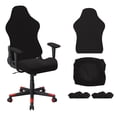thumbnail image 1 of Fundas para sillas de juego, fundas elásticas para sillas de oficina y computadora con fundas para reposabrazos, protector de asiento elástico para sillas de juego de oficina reclinables, negro, 1 of 7