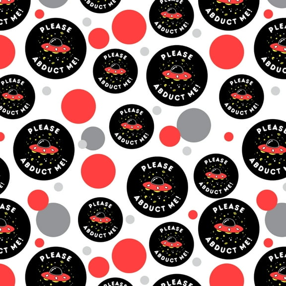 Please Abduct Me UFO Aliens Funny Humor Premium Gift Wrap Wrapping Paper Roll