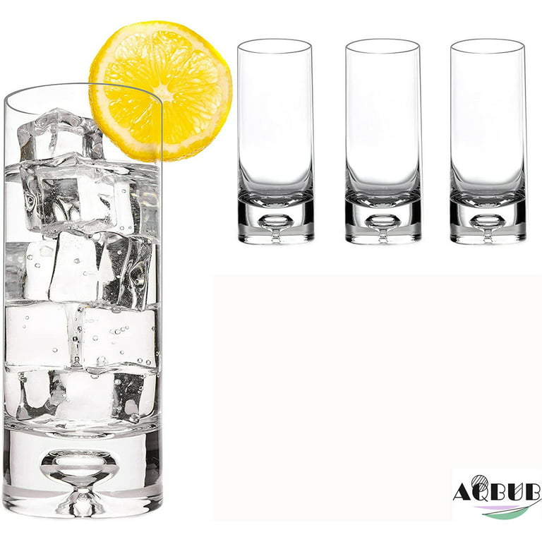 Crystal bubble based Collins glasses - a set of 4-Heavy Bottoms - unique  design, suitable for water, juice, beer, cocktail, etc. - 12 ounces