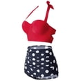 thumbnail image 2 of CHERRY CAT 50s Retro Swimsuits Womens High Waisted Bathing Suits, 2 of 2