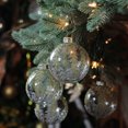 thumbnail image 2 of Northlight 4ct Clear and Gold Leaf Design Christmas Ball Ornaments 3.25" (80mm), 2 of 3