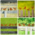 thumbnail image 6 of Lingsida 5pcs Rusty Birds Decoration, Outdoor Bird Wall Decor, Metal Birds Craft Statue Ornaments, Garden Sculptures and Yard Art, Fence Decorations Outdoor, Rustic Garden Decor, 6 of 7
