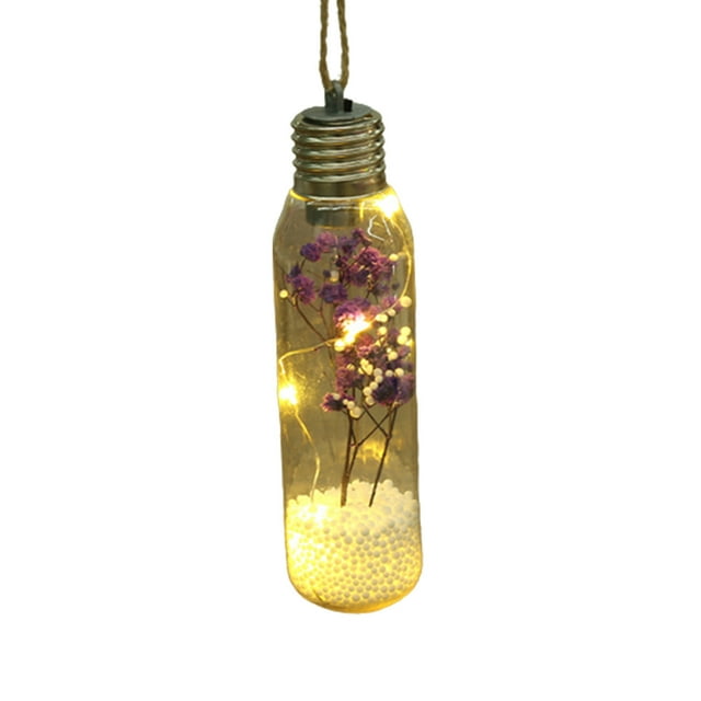 Christmas Tree Lights Hanging Bottle Style LED Light Bulb Decor 16 cm x 4.5 cm Clear Acrylonitrile Butadiene Styrene Single Piece