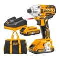 thumbnail image 1 of INGCO Atornillador de Impacto Inalámbrico 20V Brushless Motor sin Escobillas Incluye 2 Baterías (2Ah, un cargador, puntas y dados Uso Industrial UCIRLI2002, 1 of 5
