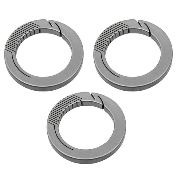 3Pcs Titaniums Rings Carabiner Keyring AntiLost Quick Releases Key Rings Round Carabiner Clip Tool for Women Man