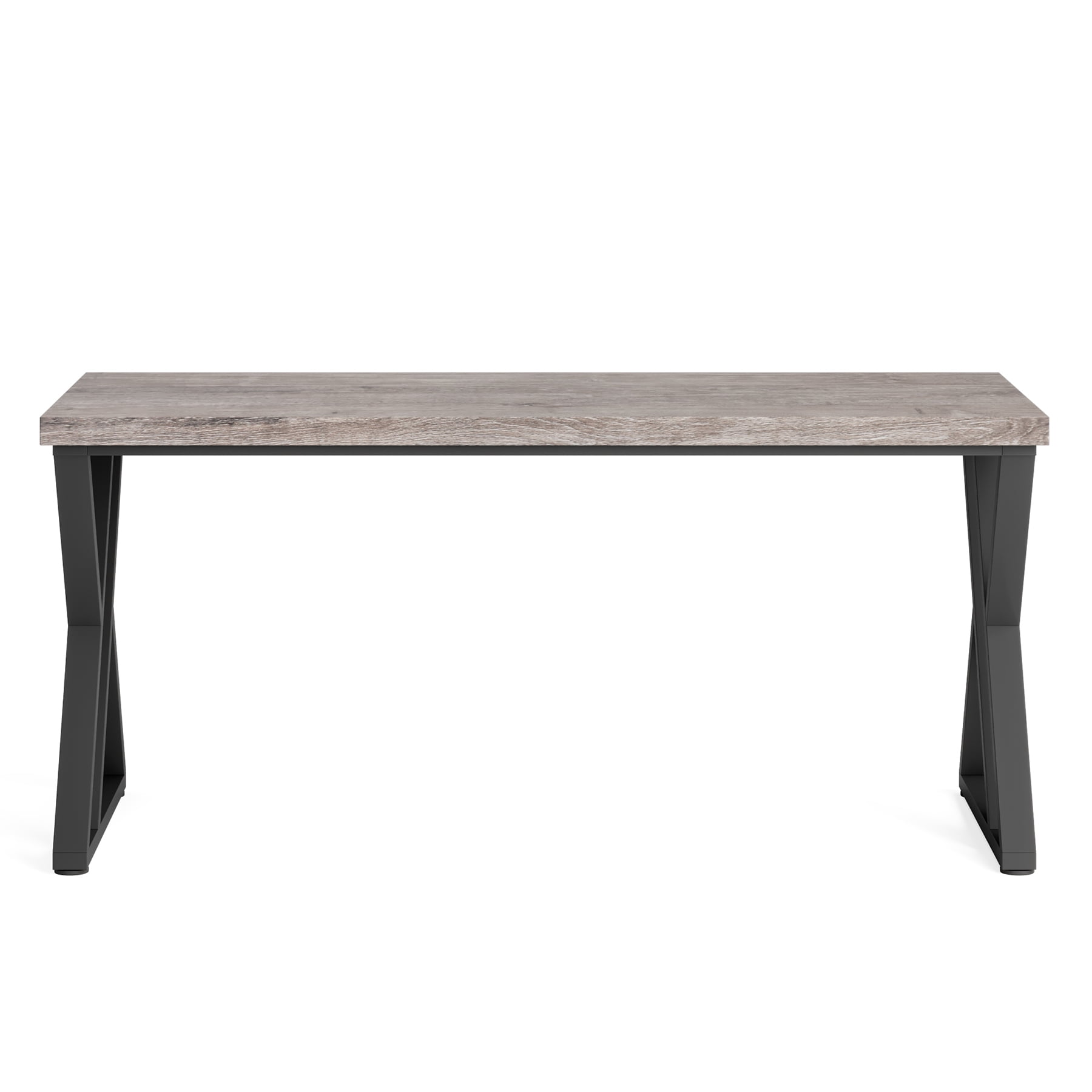 Demi Bonn 55" Heavy-Duty Computer Desk, Gaming Desk, Simple Work Desk for Home Office, Study, Living Room, Gray