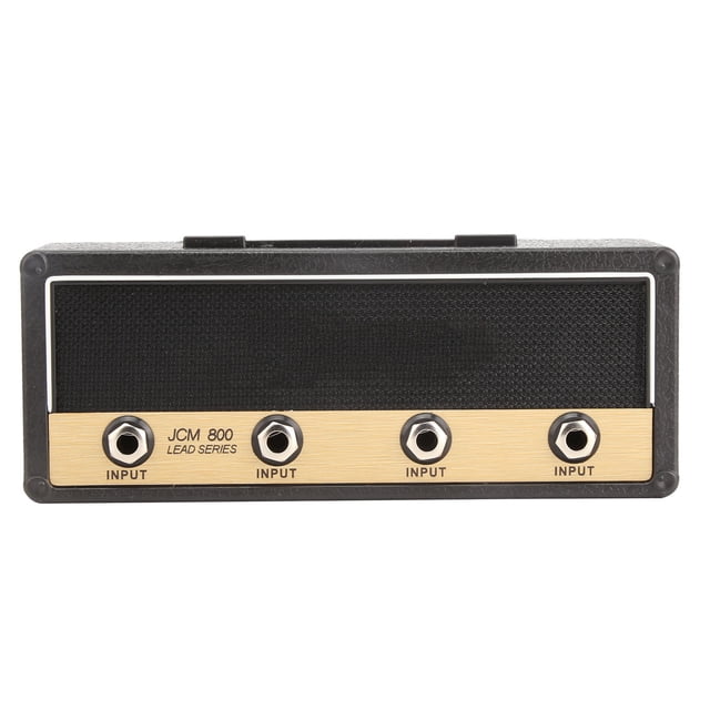 Colgador de llaves de pared estilo amplificador de guitarra con 4 llaveros con enchufe de guitarra