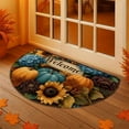 thumbnail image 4 of Horivan Thanksgiving Semicircle Doormat Non Slip Absorbent Waterproof Entrance Carpet for Kitchen Bathroom Floor Decor, 4 of 6