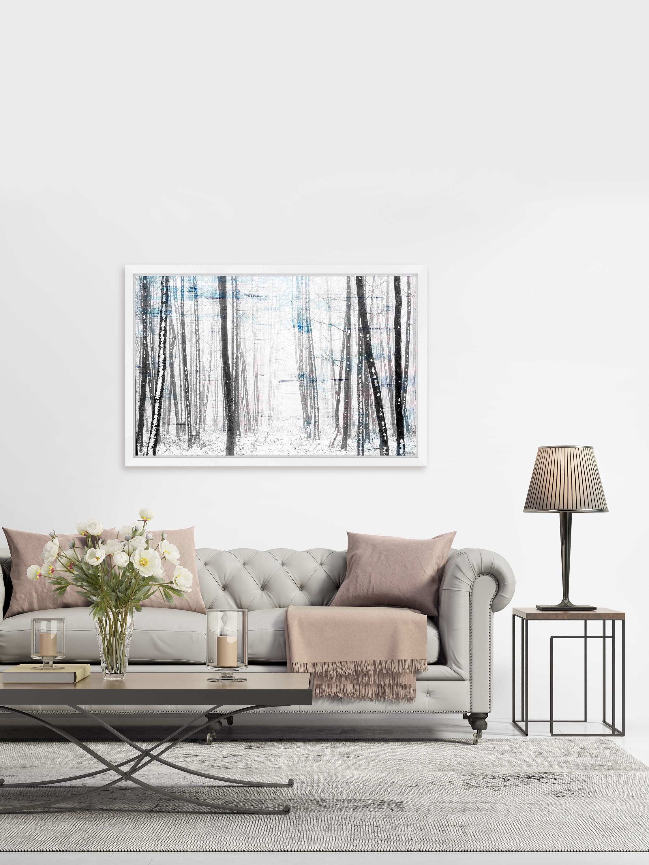 "Thin Trees" Framed Painting Print