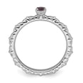 thumbnail image 2 of Bague en Argent Sterling Stackable Expressions Rubis Créé Pierre Unique Taille 9, 2 of 3