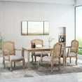 thumbnail image 2 of Biorn French Country Wood and Cane Upholstered Dining Armchair, 2 of 7