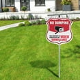 thumbnail image 5 of No Dumping Shield Sign This Property Is Protected By Video Surveillance (10 Pack) 12 inch X 12 inch Shield Shaped Rust-Free Aluminum Metal Signs with Aluminum Mounting Stakes Weather, 5 of 8