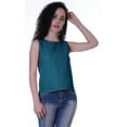 thumbnail image 5 of Moomaya Womens Solid Sleeveless Top Schiffli Blouse Summer Casual Tunic Tops, 5 of 7