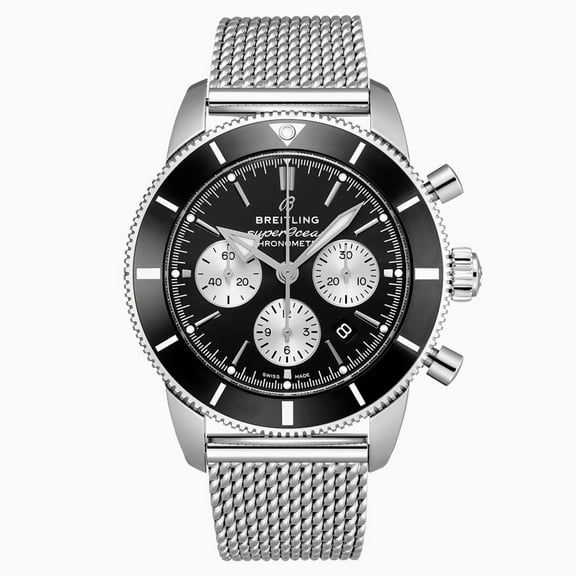 Breitling Superocean Heritage Chronograph 44 Automatic Black Ceramic Steel Men's Watch AB0162121B1A1