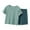 Mint Green, variant on Otqutp Toddler Boys Girls Clothes Set Short Sleeve T-shirt Top Elastic Waist Shorts Solid Color 2Pcs Outfits Stretch Home Set 2-13 Years(Dark Blue,3-4 Years)