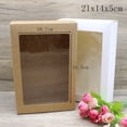 thumbnail image 4 of 10pcs DIY GIfts package with window white/kraft jewelry package box cake Packaging For Wedding home party muffin packaging box 18x14.5x4cm M, 4 of 5