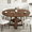 DEEP WALNUT, variant on HABUTWAY 43.3-59 Inches Extendable Round to Oval Dining Table for 4-8, Wood Base with Storage for Dining Room or Kitchen