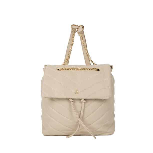 Mochila Acolchada con Jareta color Beige Lucentzza 5BLZV20300