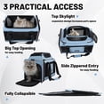 thumbnail image 4 of Transportín para mascotas PAPZER, extensible en la parte superior, 46 x 28 x 28 cm, para gatos y perros, 4 of 7