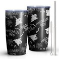 thumbnail image 2 of 20oz Tumblers Halloween Ghosts Stainless Steel Vacuum Insulated Double Wall Travel Tumbler Cups Mug with Lid and Straw,Cleaning Brush for Cold & Hot Drinks, 2 of 7