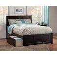 thumbnail image 2 of Atlantic Furniture Madison Lit Plateforme de Rangement Grand en Espresso, 2 of 2