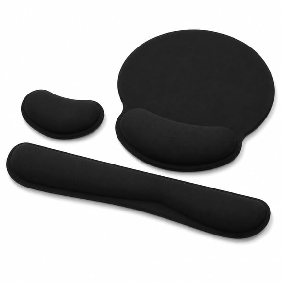 Ergonomic Mouse Pad with Wrist Rest, No Slip Keyboard Wrist Rest and Computer Wrist Support, Memory Foam Wrist Pad for Keyboard for Easy Typing and Hand Pain Relief