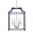 thumbnail image 1 of Golden Lighting 8401-4P PW-NVY 4 Light Pendant, Pewter & Navy, 1 of 2