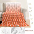 thumbnail image 5 of Orange Ombre Stripe Blanket Soft Cozy Warm Throw Blanket for Couch, Plush Fuzzy Flannel Fleece Blankets for Sofa, Modern Abstract Art Gradient Striped Bed Blankets Lightweight Gifts for Men, 50"x80", 5 of 9