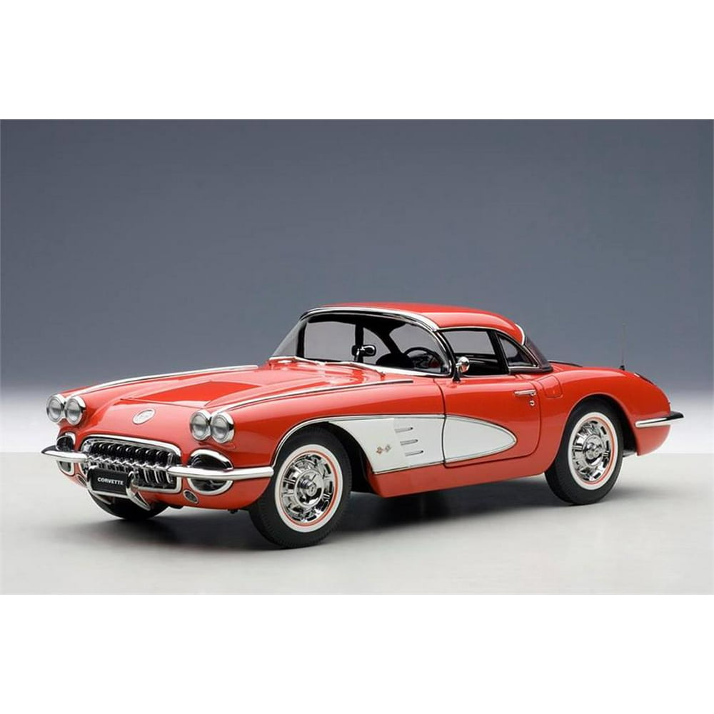 1958 Corvette Diecast Model in Red by Auto Art in 118 Scale Walmart