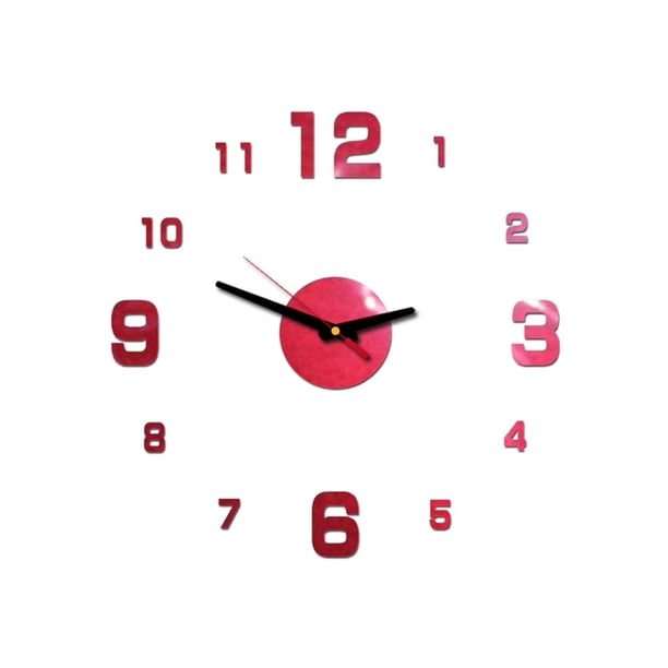 Reloj de pared acrílico 3D: diseño DIY, movimiento silencioso, 40 cm de diámetro, para salones, dormitorios y regalos