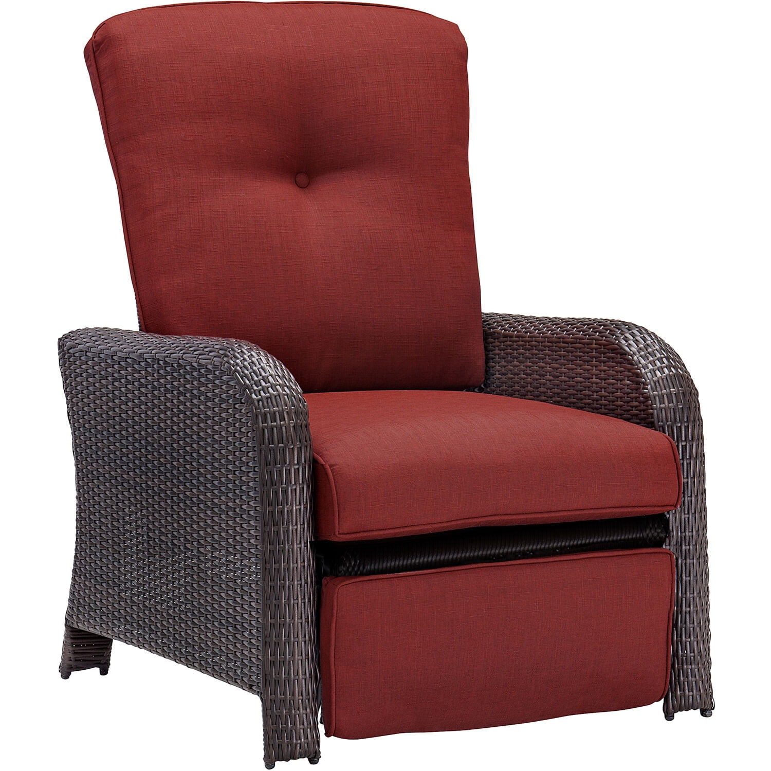 Cambridge Corrolla Outdoor Luxury Recliner in Red, All Weather, Steel Frame