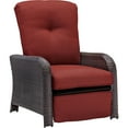 thumbnail image 3 of Cambridge Corrolla Outdoor Luxury Recliner in Red, All Weather, Steel Frame, 3 of 7