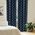thumbnail image 2 of Ambesonne Octopus Curtains, Ocean Inhabitants, Pair of 28"x84", Blue Dark Blue, 2 of 5