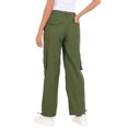 thumbnail image 5 of HDE Women's High Waisted Baggy Y2K Cargo Pants with Pockets Army Green M, 5 of 6