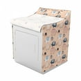 thumbnail image 2 of Animal Washer Cover, Zoo Elephants Funny Safari Jungle Wilderness, Suitable for Dryer and Washing Machine, 29" x 28" x 40", Peach Coral and Night Blue, by Ambesonne, 2 of 3