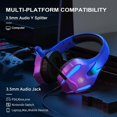 thumbnail image 2 of Auriculares para juegos PHOINIKAS PS4, PS5, Xbox con sonido 7.1 Violet, 2 of 9