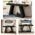 thumbnail image 6 of Demi Bonn Farmhouse Console Table, 55" Sofa Table with Storage for Hallway, Bedroom, Living Room, Black, 6 of 7
