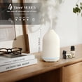 thumbnail image 3 of Ceramic Diffuser, 200ml Stone Essential Oil Ultrasonic Aromatherapy Diffuser for Oil, Cool Mist Humidifier with 7 Led Light, Auto Shut Off Home, Office, Bedroom, White, 3 of 4
