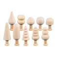thumbnail image 2 of 10 piezas de de madera sin terminar, Mini es de madera, en miniatura liso en blanco para manualidades DIY, juguetes de dibujo,, 2 of 9