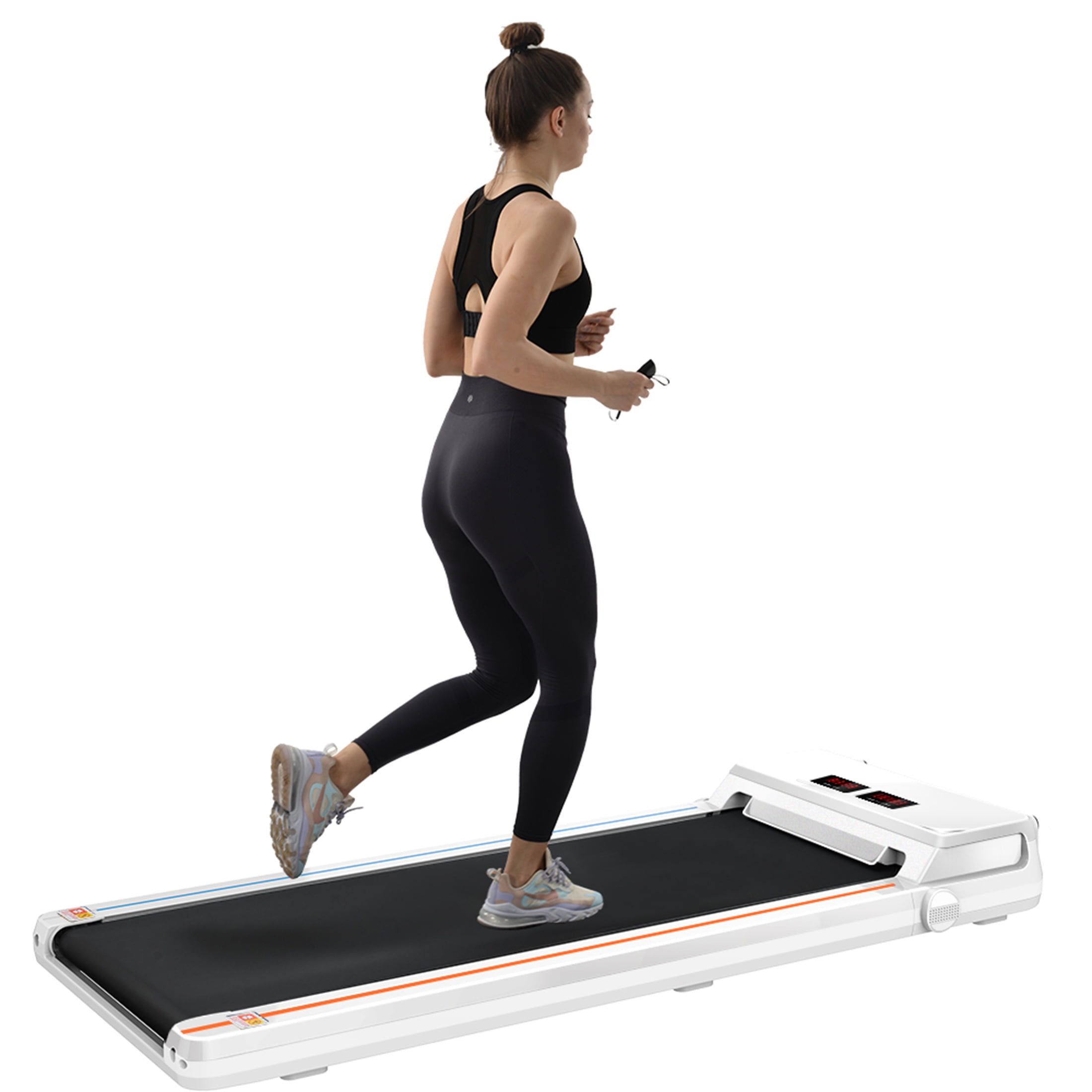 Intelligent with Remote Control Running Machine Ultra-Thin Electric Walking Machines Home use Office Treadmill Silent Easy to Move and StoreA 