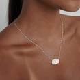 thumbnail image 4 of Women's Gold Plated/Silver Initial Letter Necklaces with Embossed Belt Buckle Stylish Initial Necklaces for Women, 4 of 6