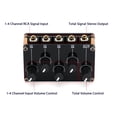 thumbnail image 2 of Compact 4-Channel Passive Audio Mixer with 4-in-1-Out Functionality, PVC & Copper Construction, 10K-47K Ohms Input Impedance, 2.5K-10K Ohms Output Impedance, Max -12dB Gain, Includes 2 Double Head, 2 of 6