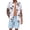 Island Light Blue, variant on Men's Hawaiian 2 Piece Outfits Summer Beach Matching Set Short Sleeve Floral Shirts and Shorts