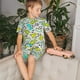 thumbnail image 4 of Balery Funny Dinosaurs on Stripes Conjunto de Pijama Infantil de Manga Corta con Estampado – Ropa de Dormir de Algodón Suave-Medium, 4 of 6