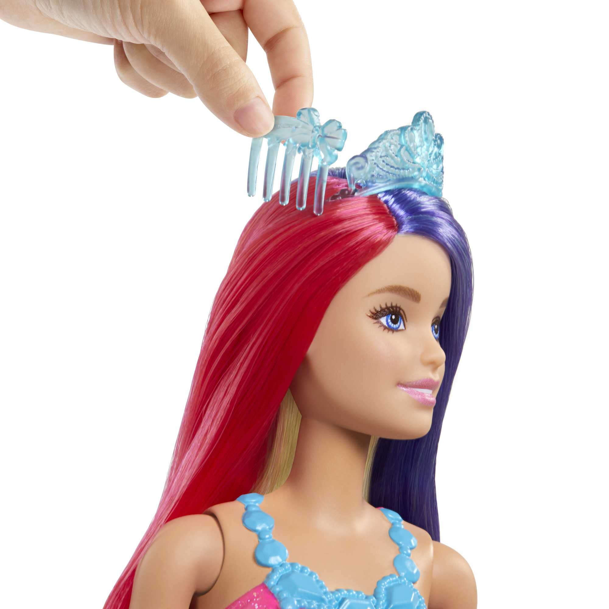 Barbie Dreamtopia Royal Doll in Rainbow Dress with Long Colorful Hair and Accessories