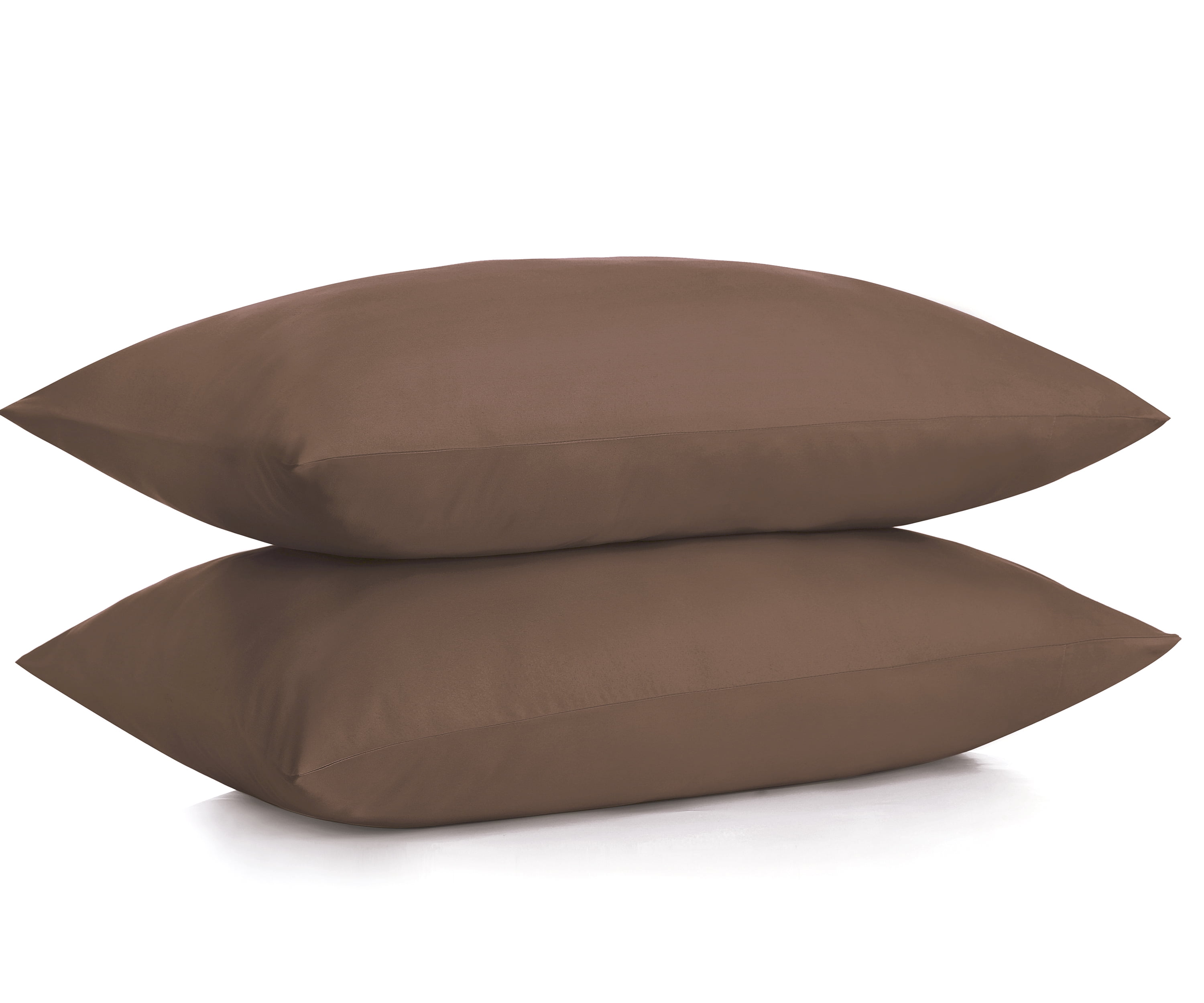 Dreamhome Set of 2 Ultra Soft Pillowcases with Envelope Closure (Standard, Mocha), Brown