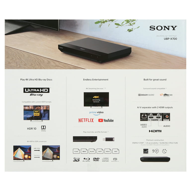 Sony Reproductor de Blu-ray™ 4K Ultra HD | UBP-X700 con High-Resolution  Audio