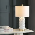 thumbnail image 6 of SAFAVIEH Nico 25 in. High Over layered Palm Leaf Table Lamp, White/Gold, 6 of 8